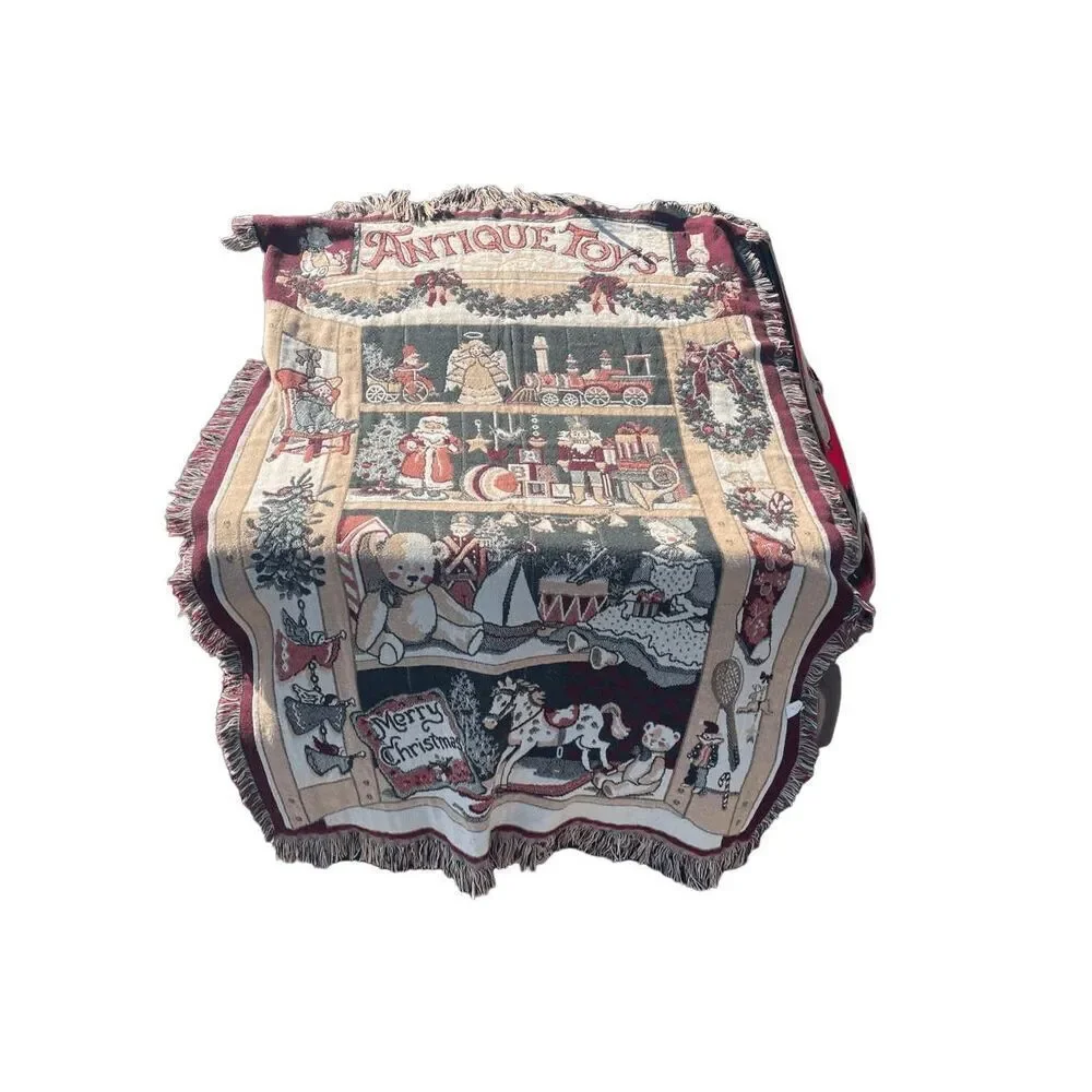 Vintage Antique Toys Tapestry Throw Blanket